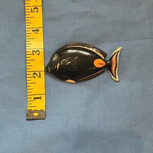 Wooden Fish Brooch